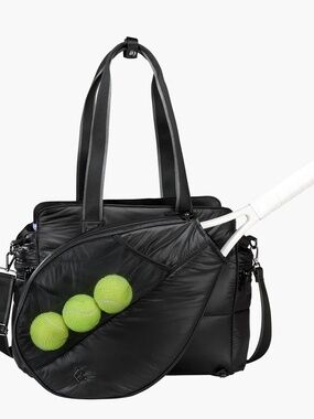 Oliver Thomas Mega Fluff Convertible Tennis Tote Black NWT